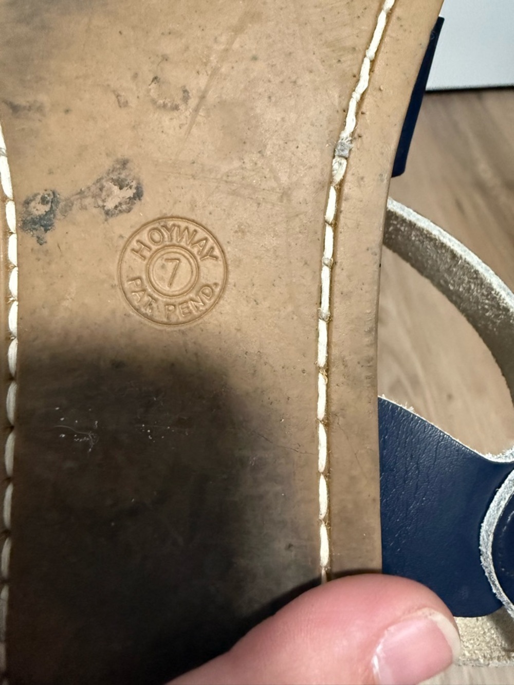Salt Water Sandals Navy Blue size 7 - Picture 6 of 6